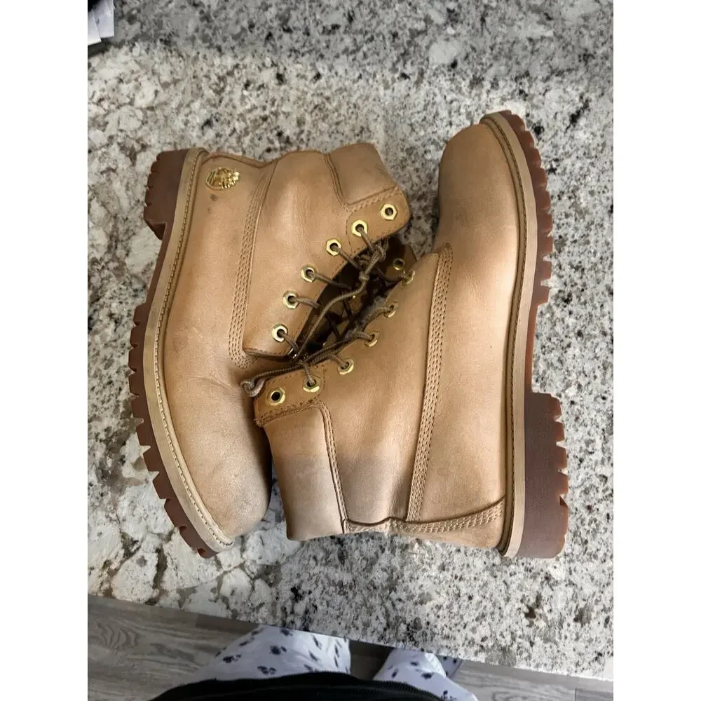 Timberland Culture Kings Premium 6in. Waterproof Boot Chukka Wheat/Gold Zip sz 7